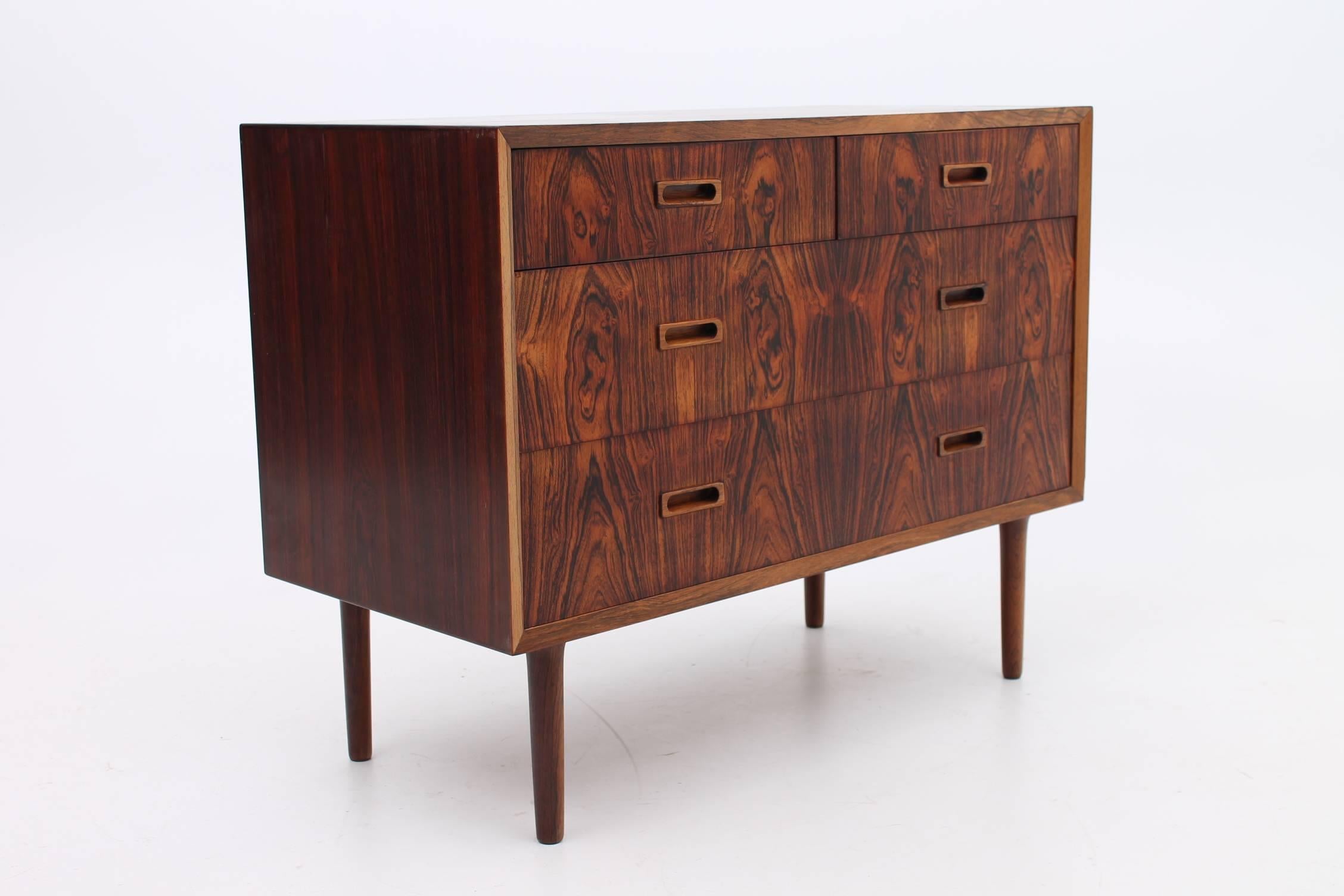 Scandinavian Modern Danish, Mid-Century Rosewood Chest of Drawers and Cabinet by Lyby Møbler For Sale