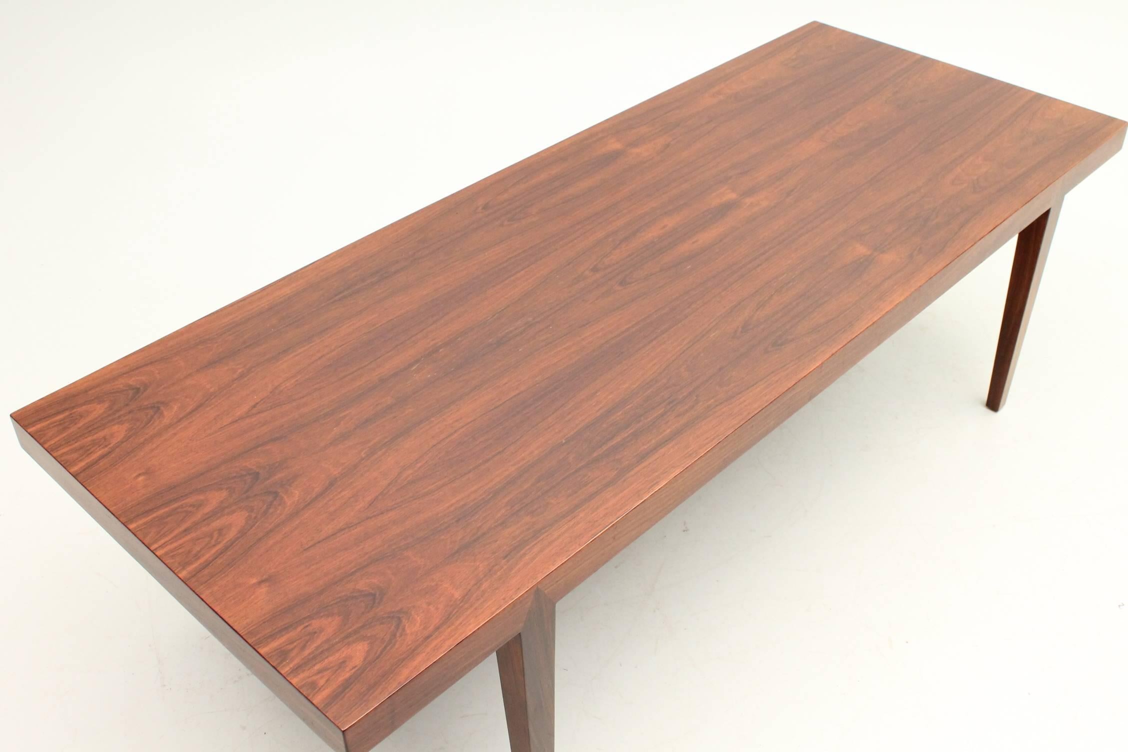 Mid-20th Century Danish, Mid-Century Rosewood Coffee Table by Severin Hansen, 1960 For Sale