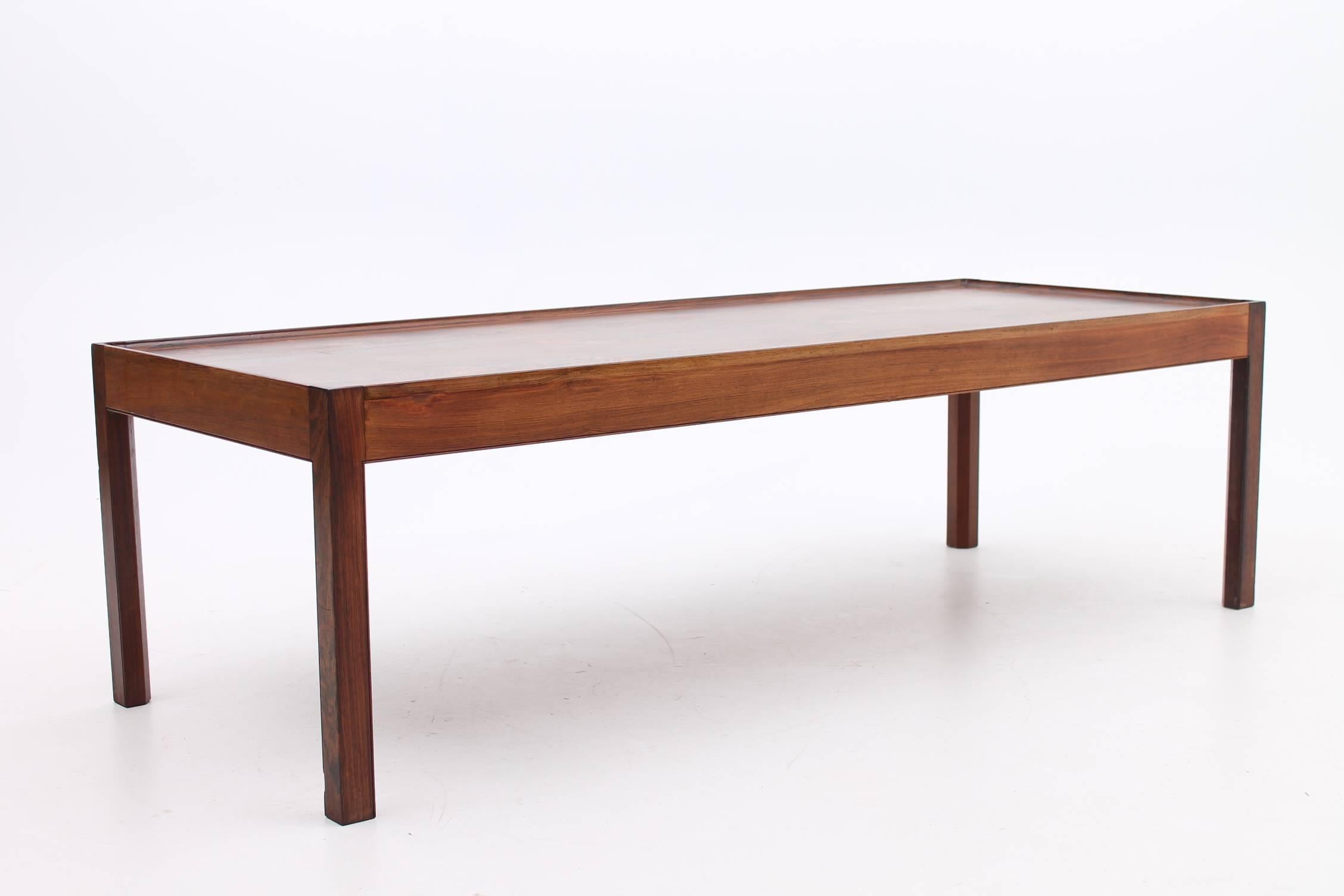 Scandinavian Modern Danish, Mid-Century Rosewood Coffee Table For Sale