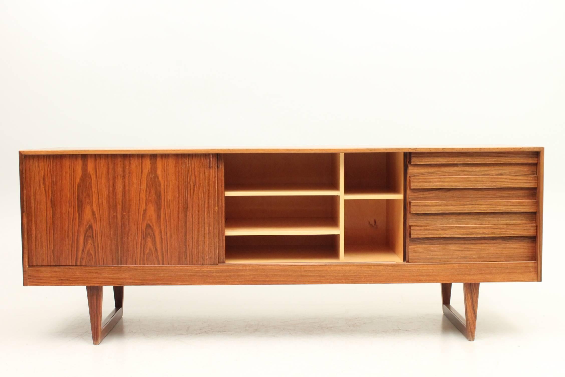 Danish, Mid-Century Rosewood Credenza or Sideboard by Kurt Østervig In Excellent Condition For Sale In Houston, TX