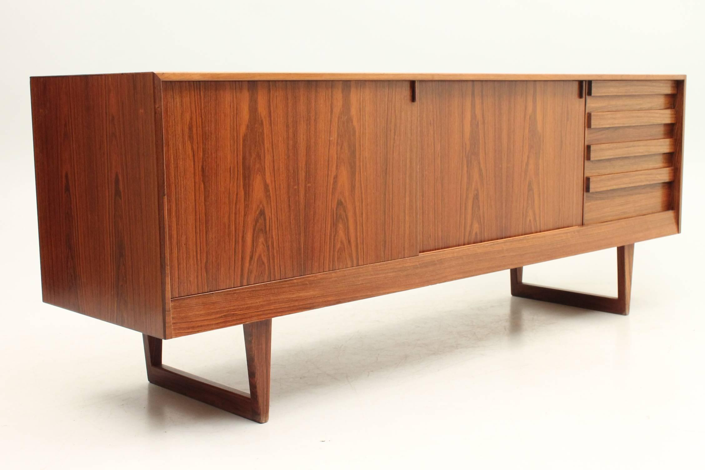 Danish, Mid-Century Rosewood Credenza or Sideboard by Kurt Østervig For Sale 1