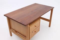 Teak and Oak Desk by Hans Wegner for GETAMA, Danish, Mid-Century Modern