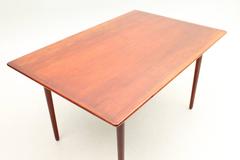 Solid Teak Table or Desk by Ib Kofod Larsen for Christiansen & Larsen