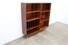 Rosewood Bookcase with Metal Legs, Danish Mid-Century Modern