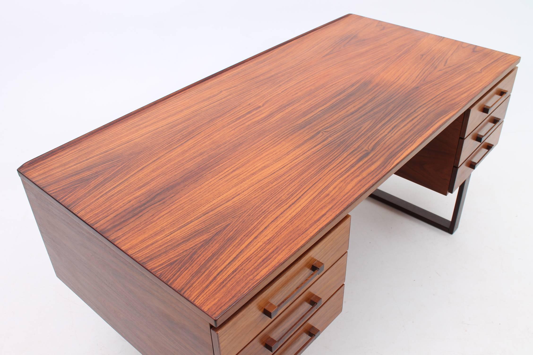 Stained Rosewood Desk by Preben Schou Andersen for PSA Furniture, Scandinavian Modern