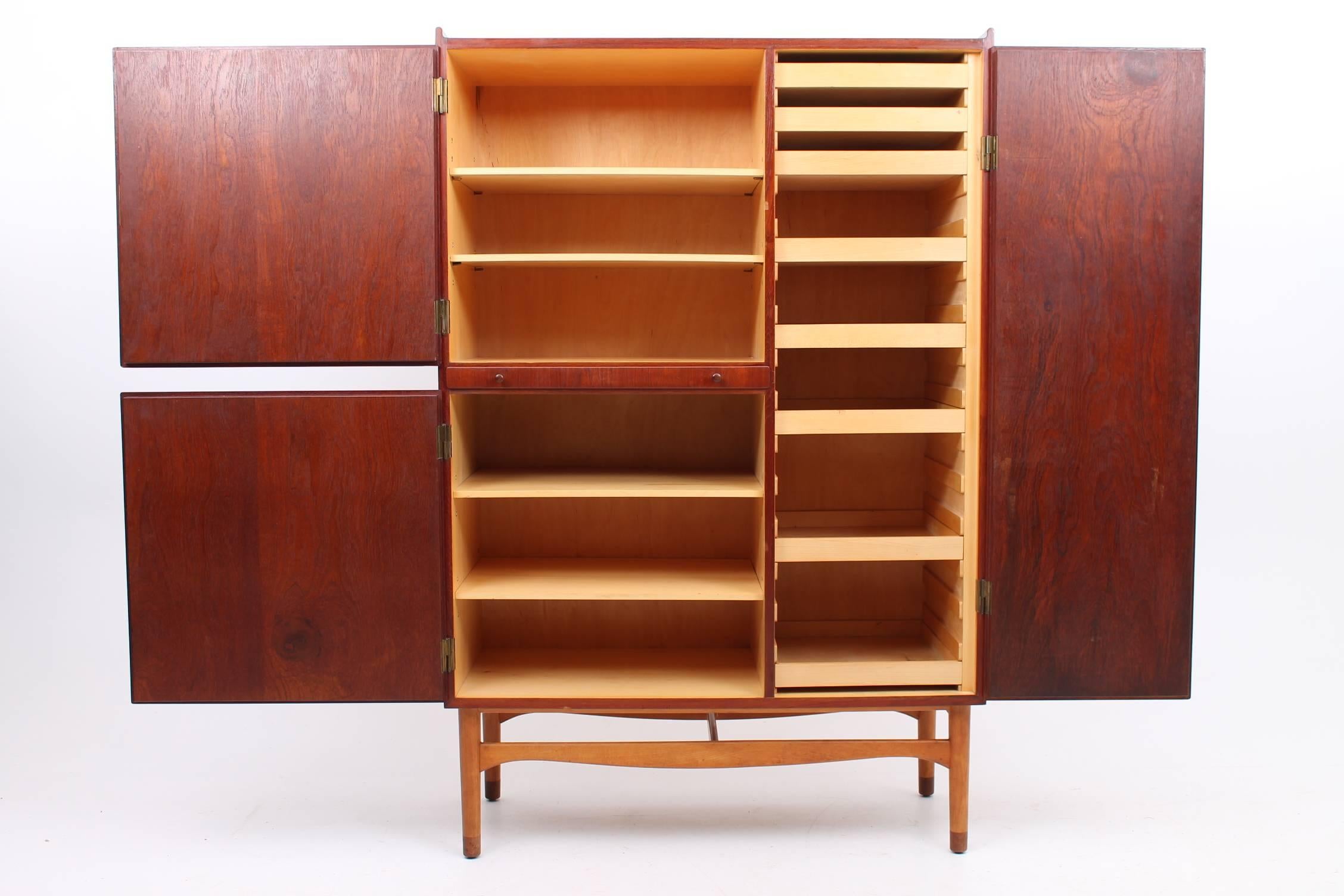 Danish Rare Teak and Beech Cabinet/Wardrobe by Finn Juhl for Bovirke, 1950s For Sale