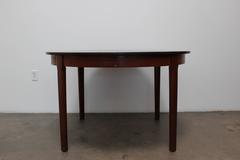 Round Rosewood Dining Table, Scandinavian Modern, circa 1950s