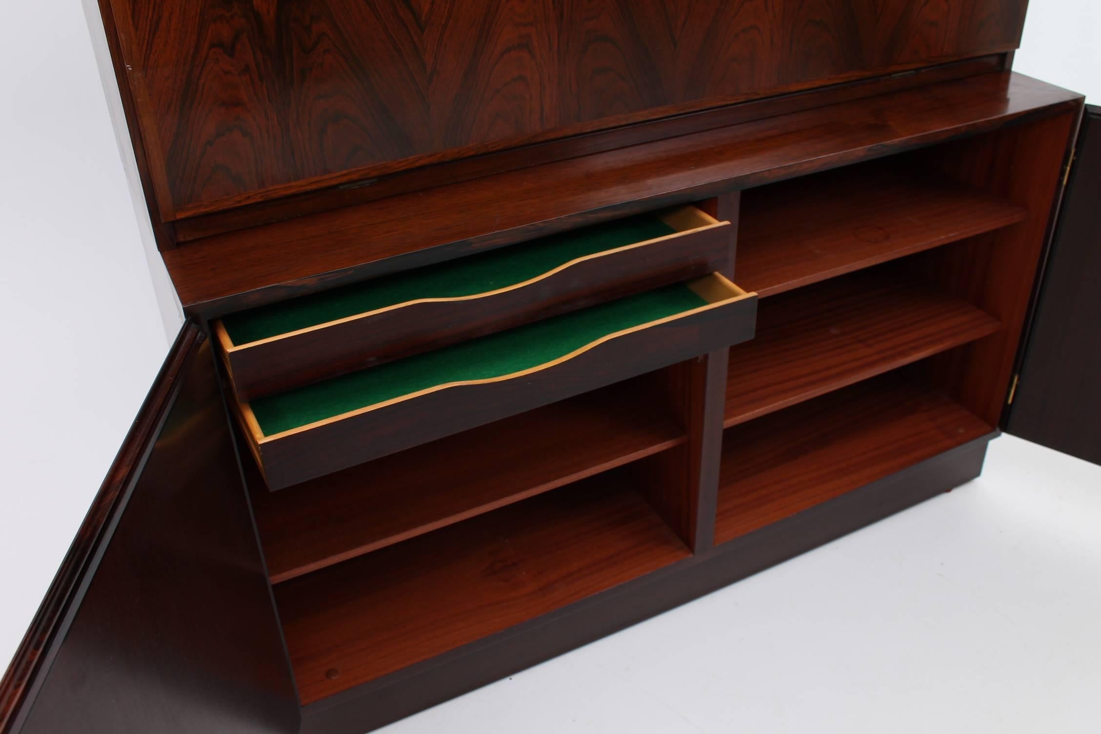Scandinavian Modern Rosewood Model 9 Secretary or Bookcase by Gunni Omann for Omann Jun
