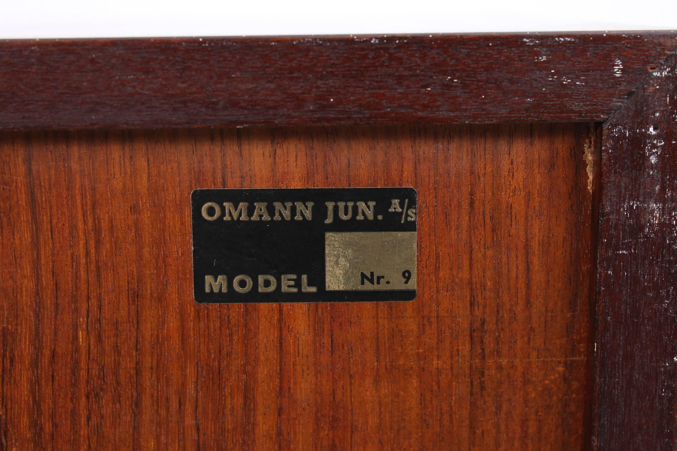 Danish Rosewood Model 9 Secretary or Bookcase by Gunni Omann for Omann Jun