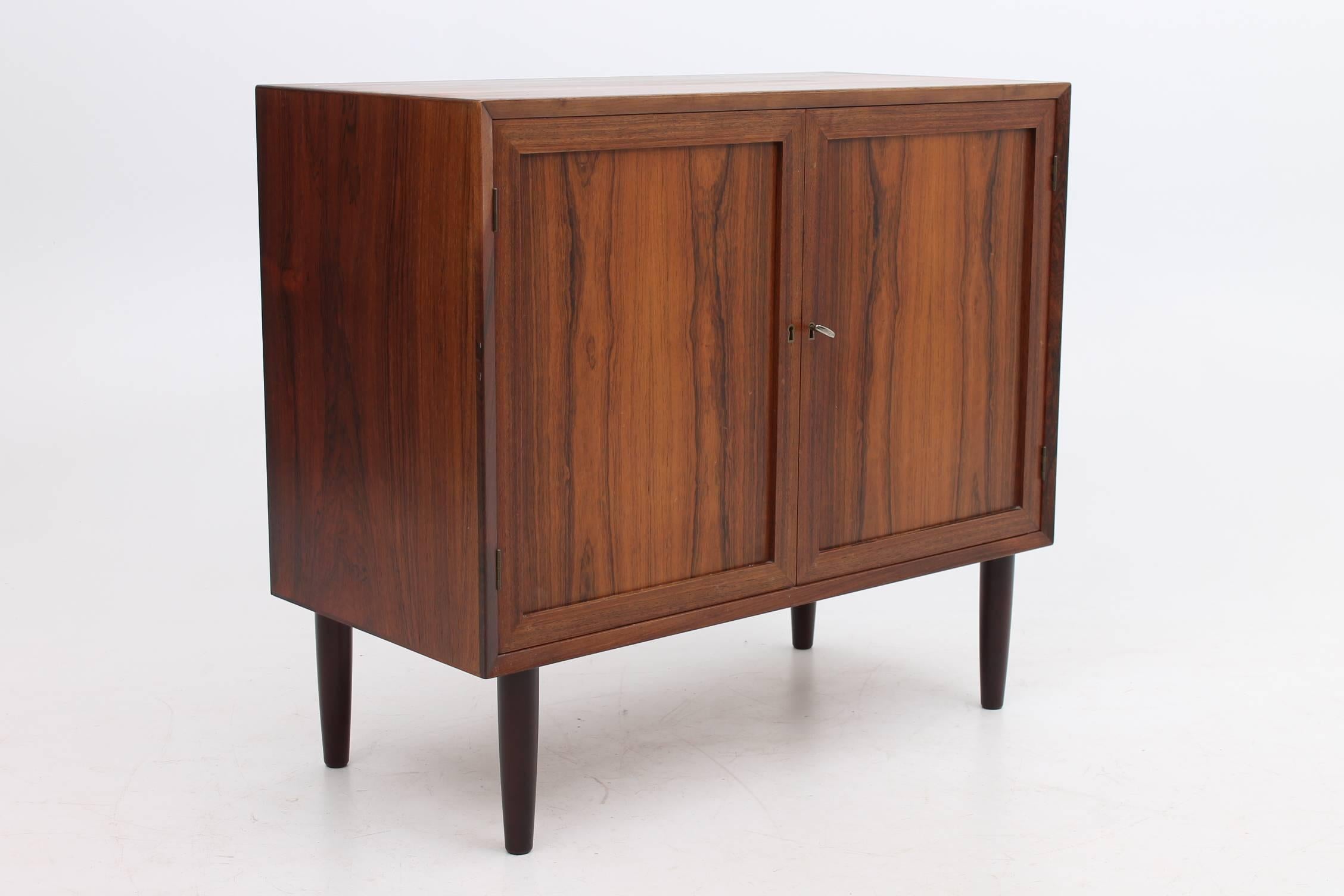 Scandinavian Modern Rosewood Cabinet by Lyby Møbler Small Size
