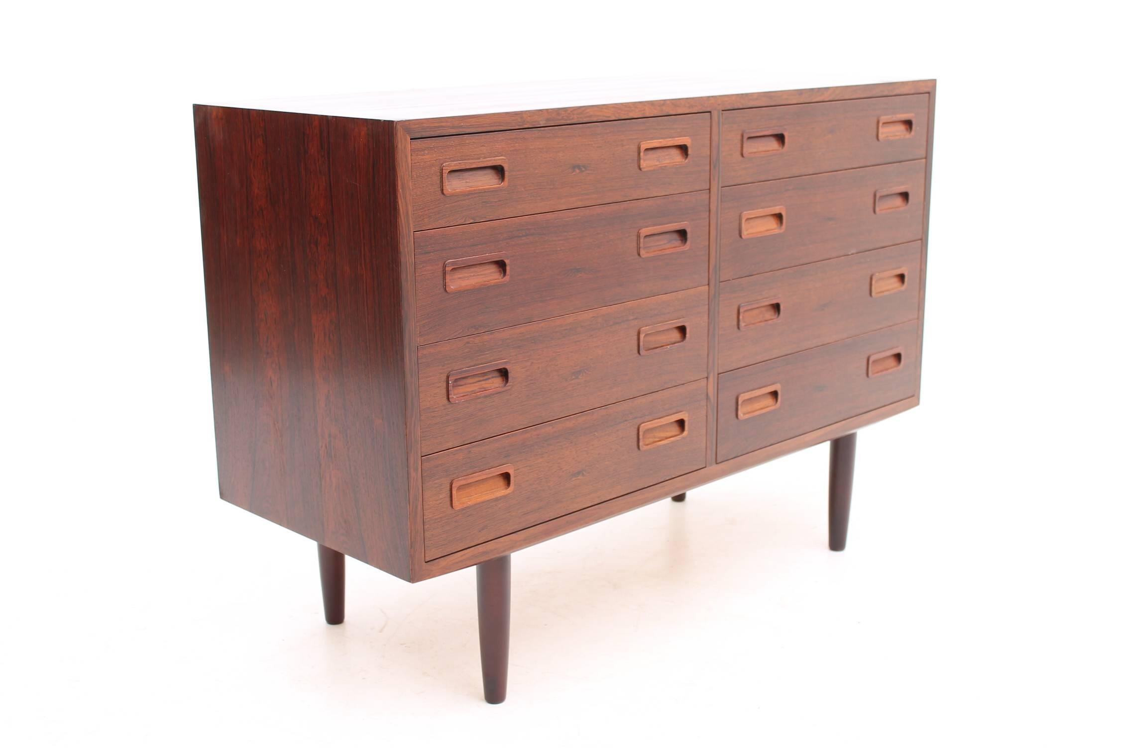 Rosewood Double Chest of Drawers by Poul Hundevad, Scandinavian Modern For Sale 1