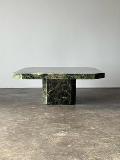 Verde Alpi Marble Coffee Table, Italy, 1970s