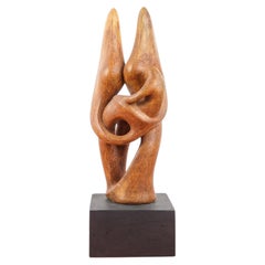 Dragoljub Milošević Abstract Sculpture, Plaster, Mid-century, France, 1970s