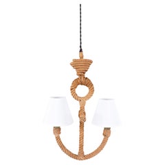 Adrien AUDOUX & Frida MINET - Chandelier in rope - France circa 1950
