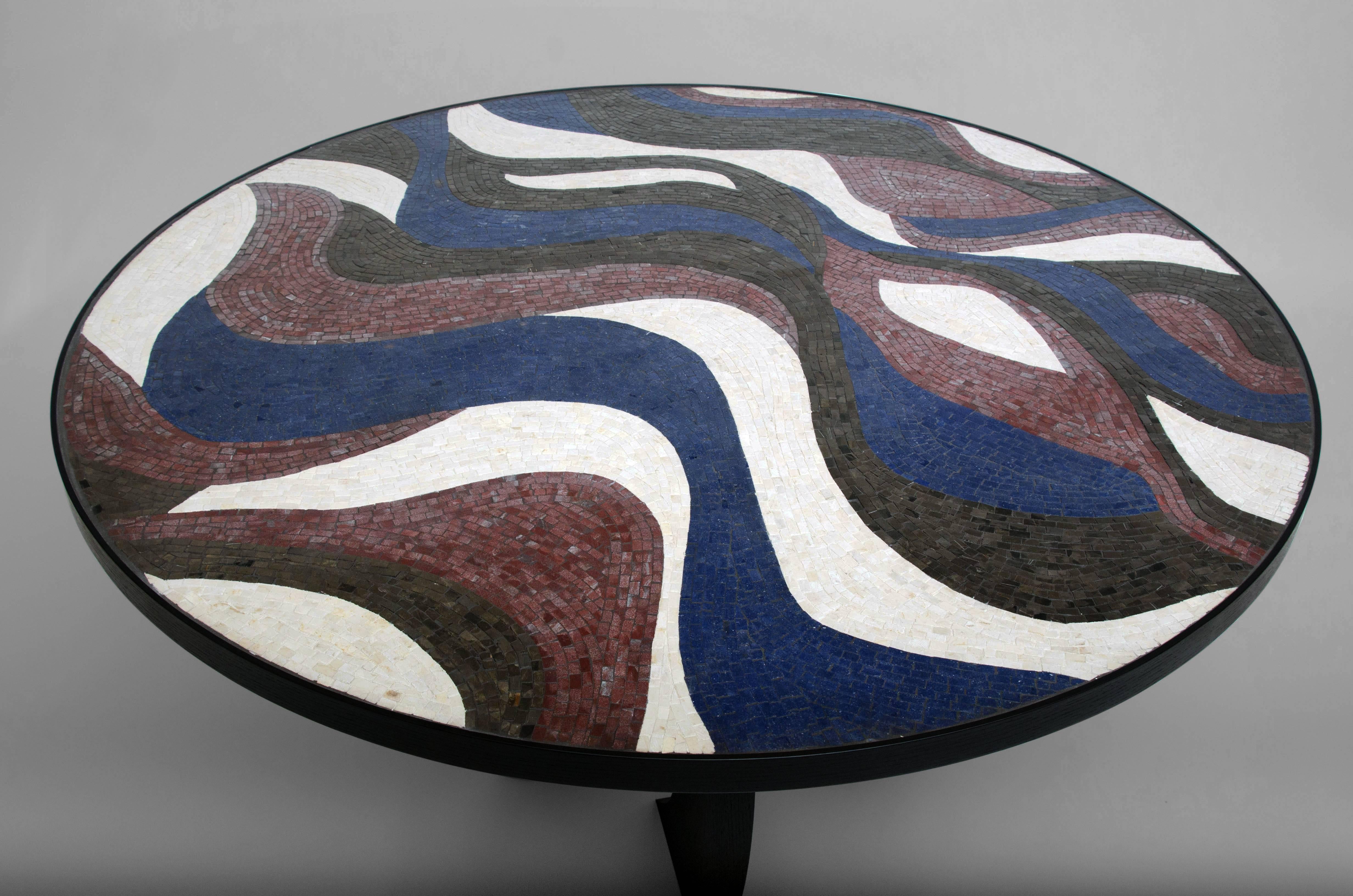 American Stone Mosaic Dining or Center Hall Table