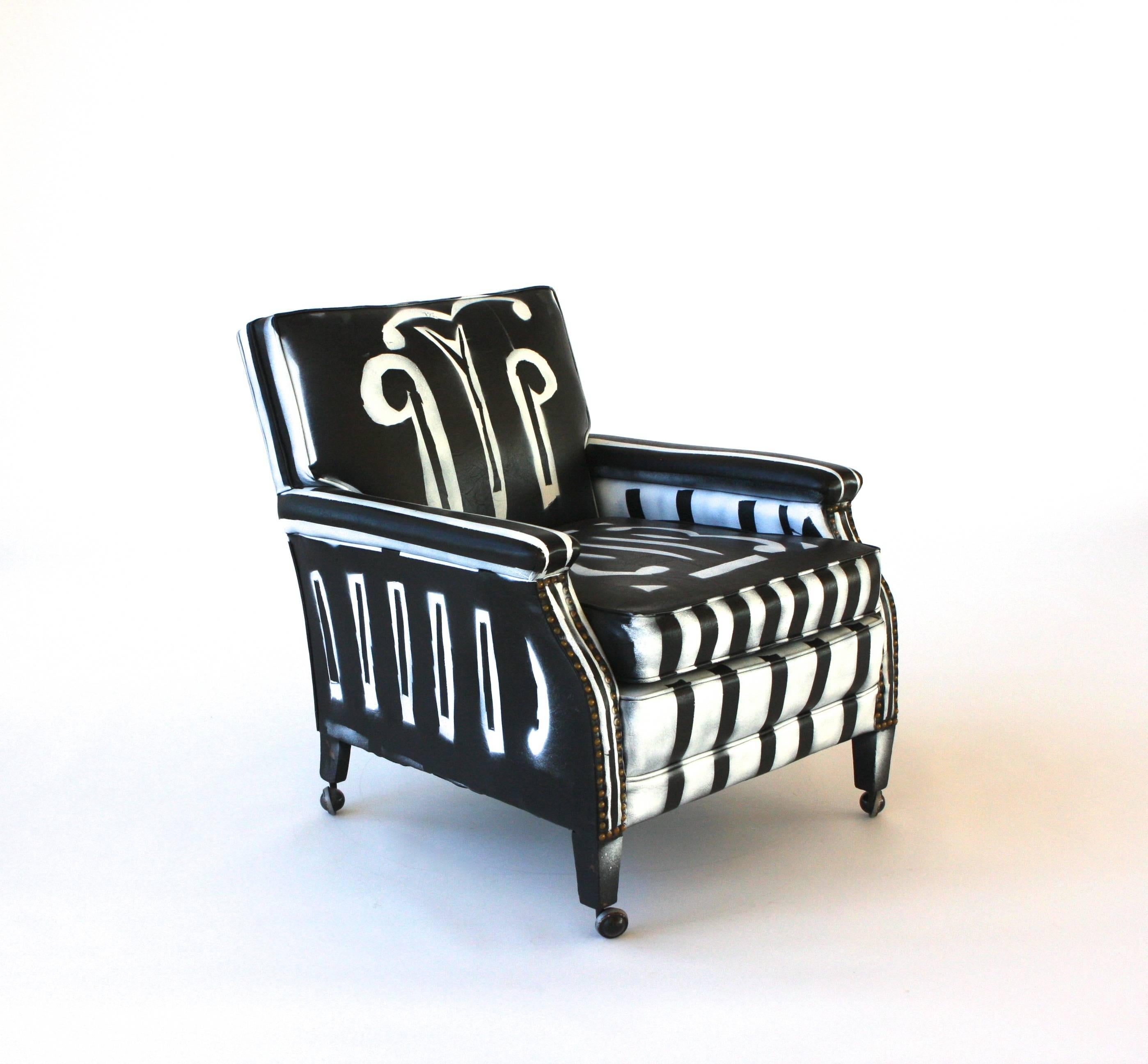 Hand-Painted Club Chair 1