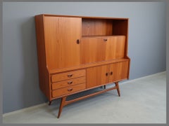 Louis van Teeffelen Combi No. 105 Teak Highboard for WéBé, Netherlands, 1960s