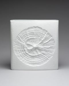 Martin Freyer Op Art Fossil Relief Bisque Porcelain Vase for Rosenthal, 1970s
