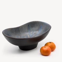 Cuenco de cerámica con pie para fruta de Fridegart Glatzle para Karlsruher Majolika