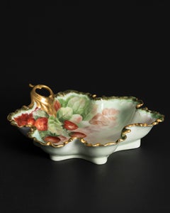 Rosenthal Monbijou Hand-Painted Strawberry Porcelain Berry Bowl, circa 1900