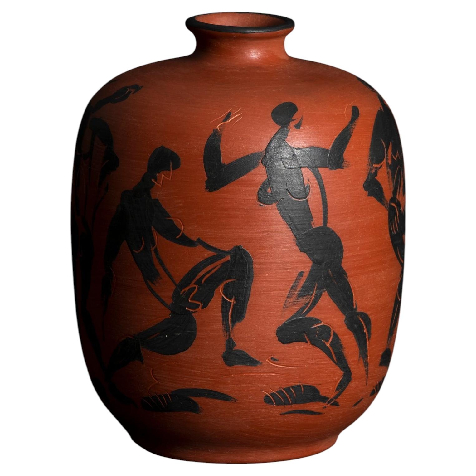Dietmar Liedke Ceramic Vase for Karlsruher Majolika, Germany, 1970s For Sale