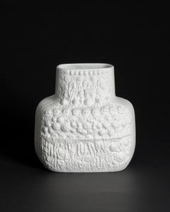 Vaso in porcellana bisquit bianca AZU di Martin Freyer per Rosenthal, anni ’70