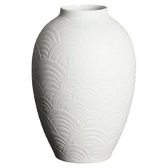 Heinrich Op-Art-Reliefvase aus Biskuitporzellan, 1970er Jahre