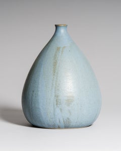 Celadon Glazed Hand-Thrown Studio Pottery Vase, Germany