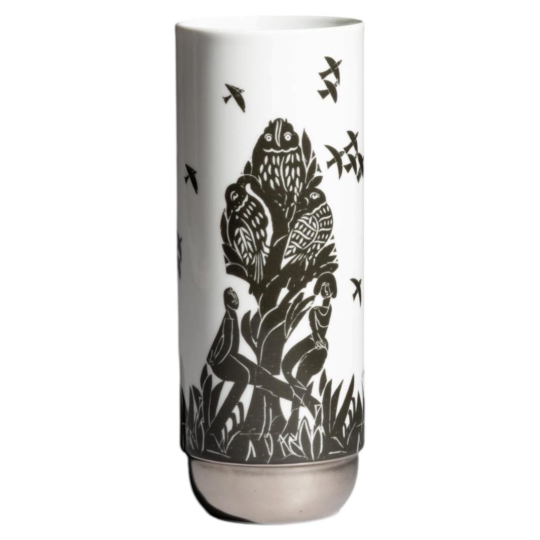 HAP Grieshaber Pastorale Porcelain Vase for Rosenthal, 1970s For Sale