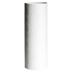 Jarrón de suelo de porcelana bisque blanca de Cuno Fischer para Rosenthal, hacia 1967