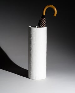Jarrón de suelo de porcelana bisque blanca de Cuno Fischer para Rosenthal, hacia 1967