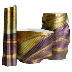 Rosenthal Eosin Porcelain Vase Trio by Johan van Loon and Helmut Drexler, 1990s