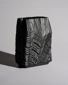 Martin Freyer Kaskade Black Bisque Porcelain Vase for Rosenthal, 1970s