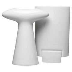 Rosenthal White Porcelain Vase Pair by Platt & Young and Michael Boehm