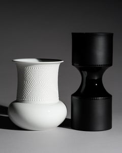 Tapio Wirkkala Rosenthal Studio-Line Black and White Porcelain Vase Pair