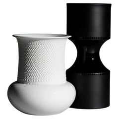 Tapio Wirkkala Rosenthal Studio-Line Black and White Porcelain Vase Pair
