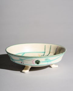 Ciotola in ceramica Art Déco con piedini di Margarete Heymann-Löbenstein Haël, 1930 circa