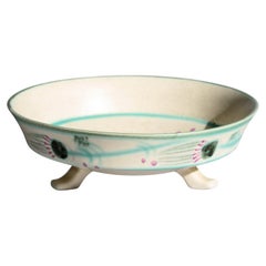 Ciotola in ceramica Art Déco con piedini di Margarete Heymann-Löbenstein Haël, 1930 circa