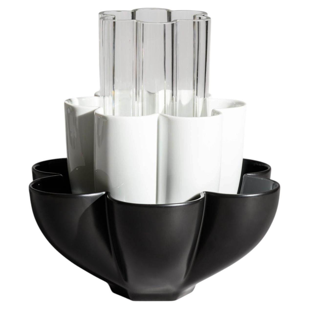 Ensemble de vases en porcelaine et en cristal « Rosenthal Trinidad » par T.B. Echevarria, 1998