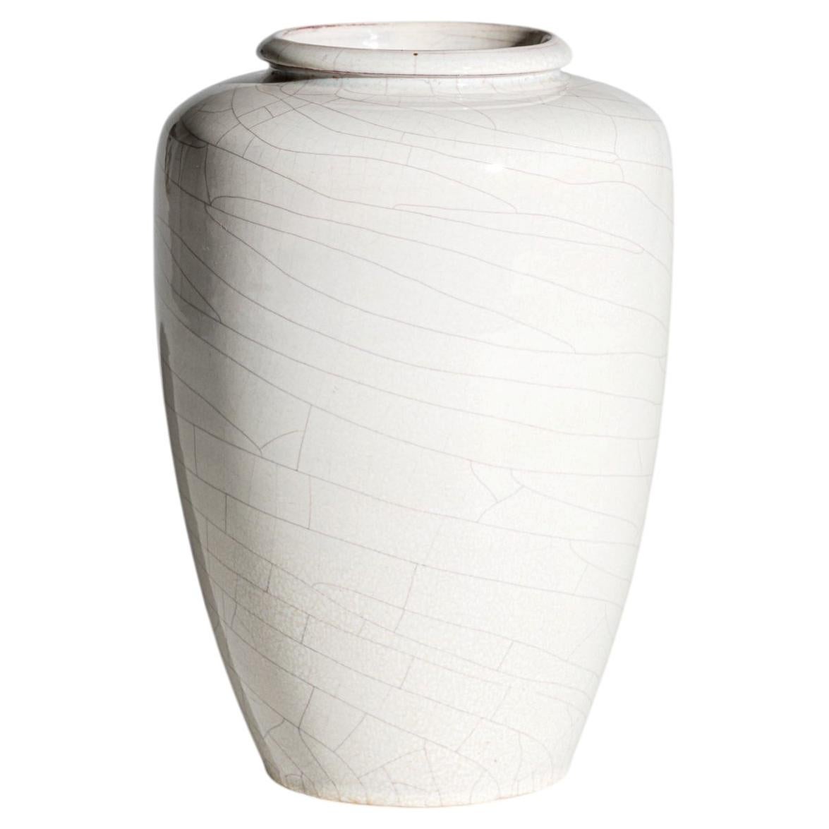 Keramikvase „Crackle Glaze“ von Richard Bampi, Modell 204, Deutschland, um 1950 im Angebot