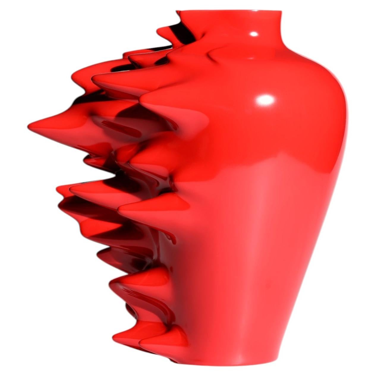 Jarrón de porcelana «Fast» de Rosenthal Red, diseñado por Cédric Ragot, edición limitada de 2010