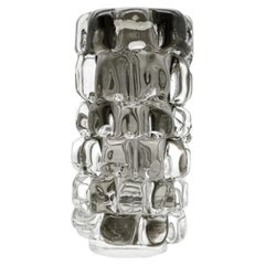 Vase en verre « Grey Pineapple » – Frantisek Vizner pour Skrdlovice, 1971