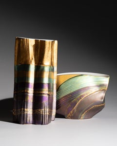 Johan Van Loon and Helmut Drexler Rosenthal Porcelain Vase Duo, 1993–1994