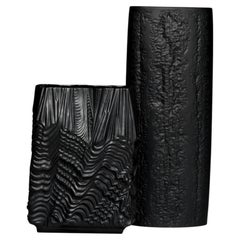 Martin Freyer Porcelaine Noire Vase Pair for Rosenthal, 1970s