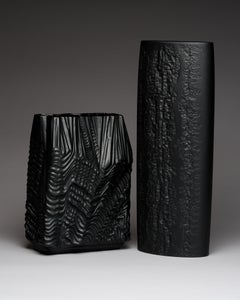 Martin Freyer Porcelaine Noire Vase Pair for Rosenthal, 1970s