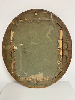 Antique 19th-Century Charcoal Portrait in Gilt Stucco Frame