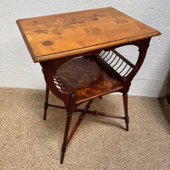 Victorian Aesthetic Movement Side / Reading Table, Marquetry, Circa 1880