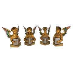 Rare Set of the Four Evangelists Depicted in Their Symbolic Animal Forms