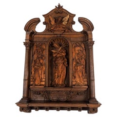 Monumental Carved Oak Relief of the Mater Dolorosa (Our Lady of Sorrows)