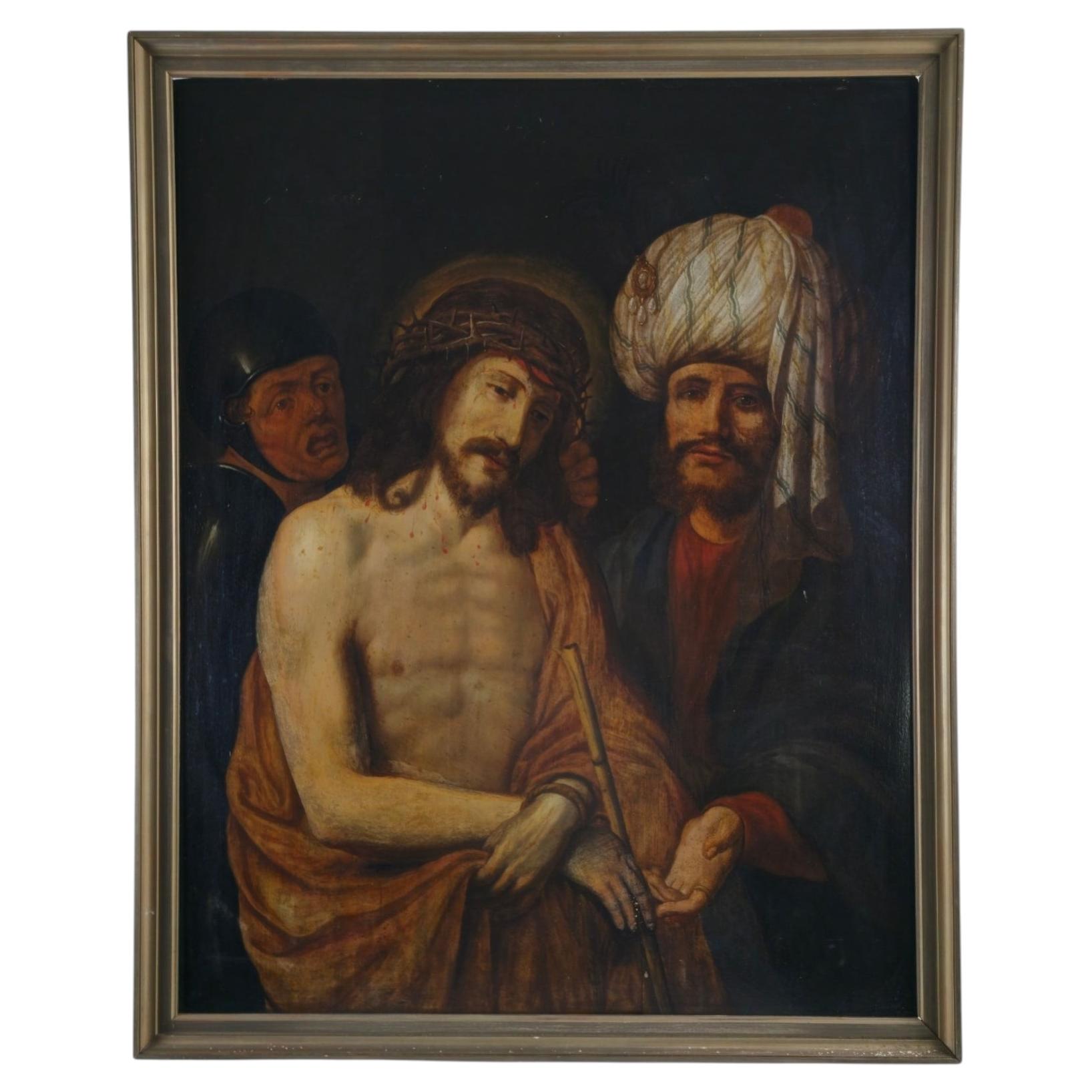 17th-Century Ecce Homo – Christ Bound with Two Soldiers For Sale
